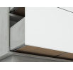 Komoda LUMENS 0601, Beton/Bílý lesk