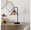 Stolní lampa Anel černá/ratan