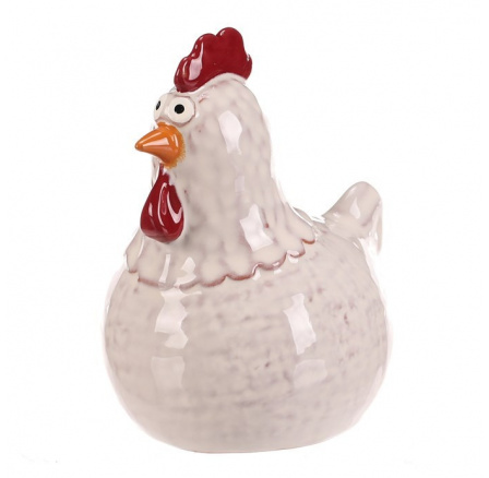 Slepička - keramická figurka, vel. L, barva bílá