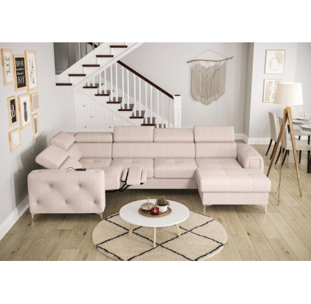 Rohová sedací souprava ORION MAX III , relax s funkcí spaní 165x320x190 cm - béžová, levá Rohová sedací souprava ORION MAX III , relax s funkcí spaní 165x320x190 cm - béžová, levá