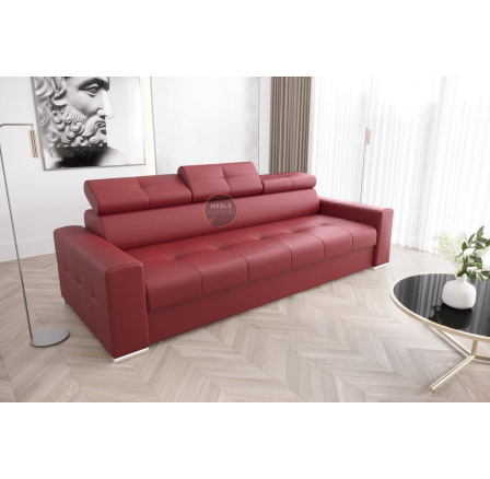 Sofa MARGO III 273 cm přírodní kůže - červená kůže Sofa MARGO III 273 cm přírodní kůže - červená kůže