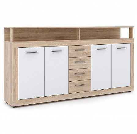 Komoda BLAGO 190 cm Dub Sonoma/Bílá