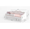 Postel s matrací EMKA Gray 160x80 Bílá+Šedá
