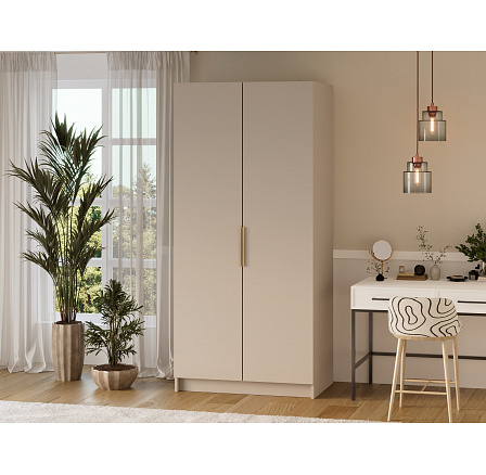 Mirtillo two-door wardrobe in cashmere Cashmere 100x216 Mirtillo two-door wardrobe in cashmere Cashmere 100x216