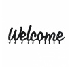 Nástěnný věšák Welcome černý