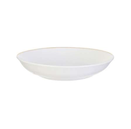 Hluboký talíř Pearl Gold 20cm bílý