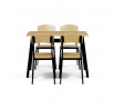 Jídelní set s 4 židlemi, 110x70x76cm, mdf, dub, AUT-O2222 OAK