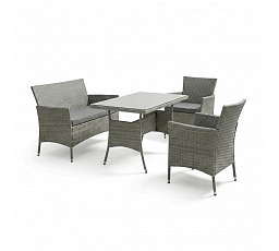 Zahradní sestava 100x60x69cm, polyratan, šedá, AZS-A1442 GREY