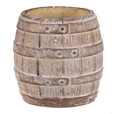 Obal betonový - tvar soudku, vel. S, béžovo-hnědý Obal betonový - tvar soudku, vel. S, béžovo-hnědý