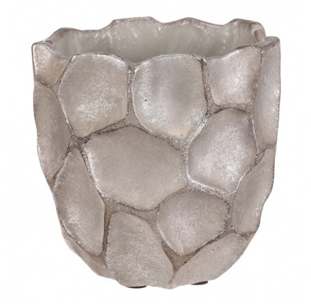 Obal betonový - vzor buněk, vel. S, stříbrno-šedý