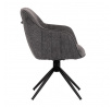 Jídelní židle, šedá, látka, HC-536 GREY2