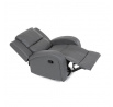 Polohovací křeslo, šedá, látka vintage, TV-4089 GREY