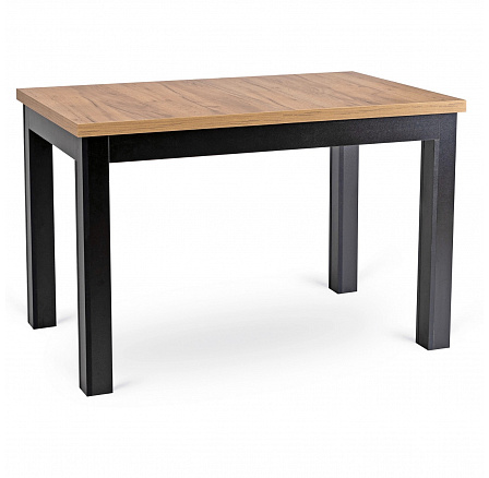 Rozkládací stůl SKUBI 120-160 cm Dub Craft/Černý