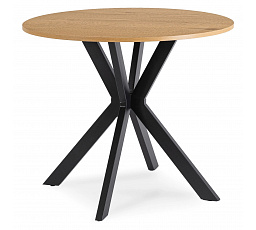 Stůl LAUREN 90 cm Dub Zlatý/Černý