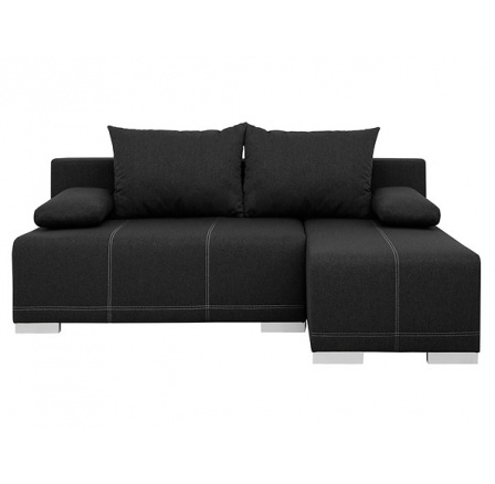 Rohová sedací souprava BIRU, LUX 2DL.RECMU, Denver 21 černá