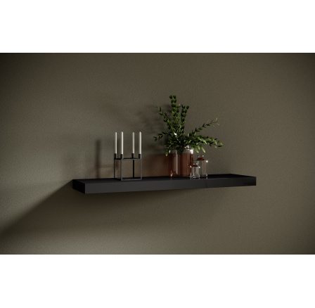 Závěsná police ANDREA 100x26 Black Shine