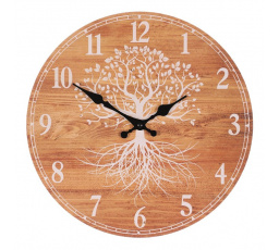 Hodiny nástěnné - strom života, MDF, 34 cm