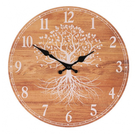 Hodiny nástěnné - strom života, MDF, 34 cm