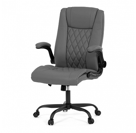 Kancelářské křeslo, houpací mechanismus, šedá ekokůže, KA-Y344 GREY Kancelářské křeslo, houpací mechanismus, šedá ekokůže, KA-Y344 GREY