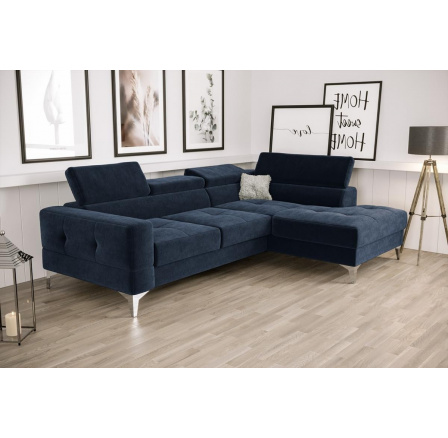 Rohová sedací souprava TOSCANIA MINI s funkcí spaní 170x250 cm - modrá, pravá Rohová sedací souprava TOSCANIA MINI s funkcí spaní 170x250 cm - modrá, pravá