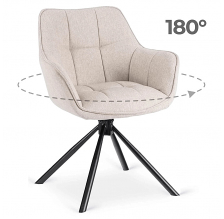Otočné Křeslo PEONY 2 Béžové