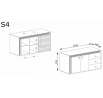 Komoda SENESI S4 Ořech warmia