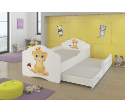 Dvojlůžko s matracemi CASIMO II LION 160x80 Bílá