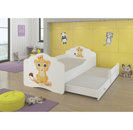 Dvojlůžko s matracemi CASIMO II LION 160x80 Bílá