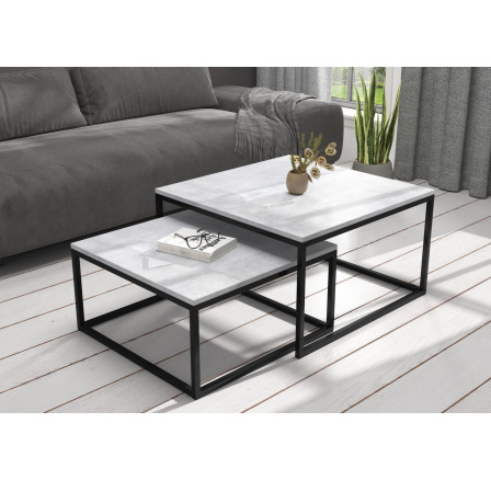 Konferenční stolek 2v1 KAMA Black+Concrete