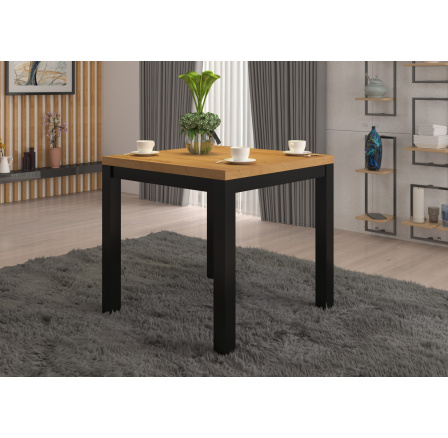 Konferenční stolek OLAF 1 80x80 Artisan+Černá Matná