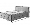 Čalouněná postel - boxspring CORTIKO 140x200, Modullo 01