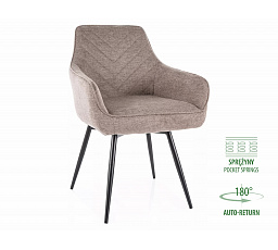 Jídelní židle otočná SERVIO BREGO, Béžová 34/Černá