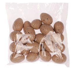 Vajíčka mini - plastová, hnědá, cena za balení (24 ks)