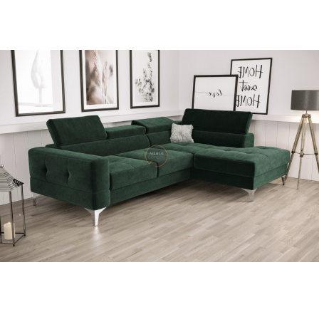 Rohová sedací souprava TOSCANIA MINI s funkcí spaní 170x250 cm - zelená , pravá Rohová sedací souprava TOSCANIA MINI s funkcí spaní 170x250 cm - zelená , pravá