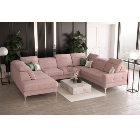 Rohová sedací souprava MALIBU MAX I 260x350x220 cm - růžová, Pravá strana Rohová sedací souprava MALIBU MAX I 260x350x220 cm - růžová, Pravá strana