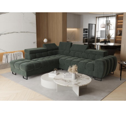 Rohová sedací souprava ASPEN 260x225 cm - zelená , levá