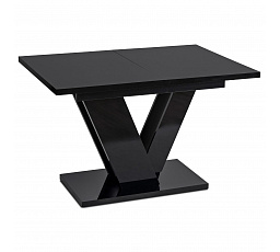 Stůl CLARK Rozkládací 120-160 cm Černý Lesk