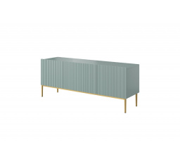 Skříňka RTV Nicole 150 cm - šalvěj MDF / zlaté nožky