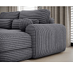 Ripeli Corner Sofa Bed with Storage, Grey Velvet, Right-Hand Facing Modullo 04 180x128 Right 1
