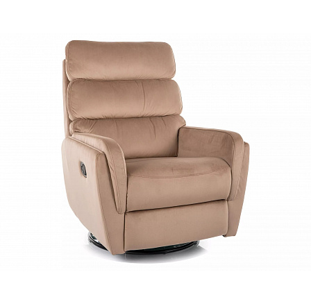 Polohovací otočné křeslo ARGOS VELVET, Béžový Bluvel 28