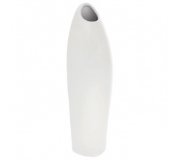 Váza keramická - zaoblená, barva bílá