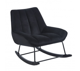Houpací křeslo velvet černé FR5-FXJG