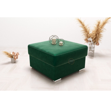 Taburet s úložným prostorem 55×55 - zelená
