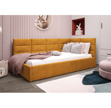 Postel ZAZU - žlutá - T48, Pravá strana Postel ZAZU - žlutá - T48, Pravá strana