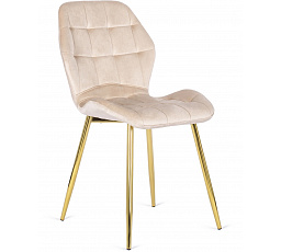 Židle LUCKY Krémová Sametová