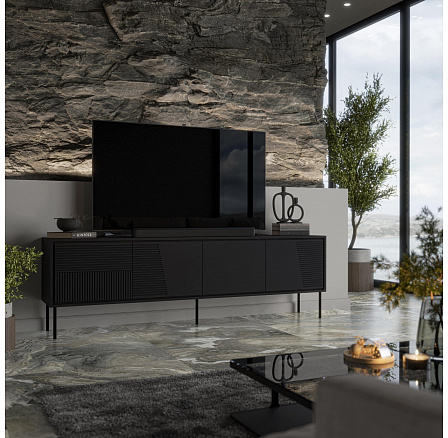 TV komoda ABI 200 4D, černá TV komoda ABI 200 4D, černá