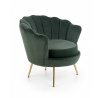 Křeslo AMORINITO, tmavě zelená/zlatá