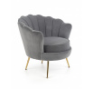 Křeslo AMORINITO, šedá/zlatá