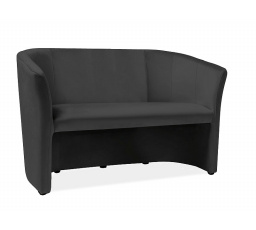 Pohovka TM-2, Velvet black bluvel 19 / wenge 