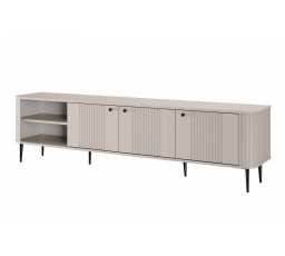 Skříňka RTV Vesper 3D 187 cm - kašmír / černé nohy